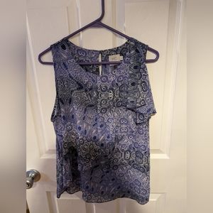 Purple Paisley Blouse Sz 12
